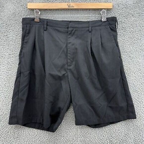 Nike Dri-FIT UV UPF Men's Size‎ 36 Black Golf Chino Shorts Solid - Picture 1 of 8